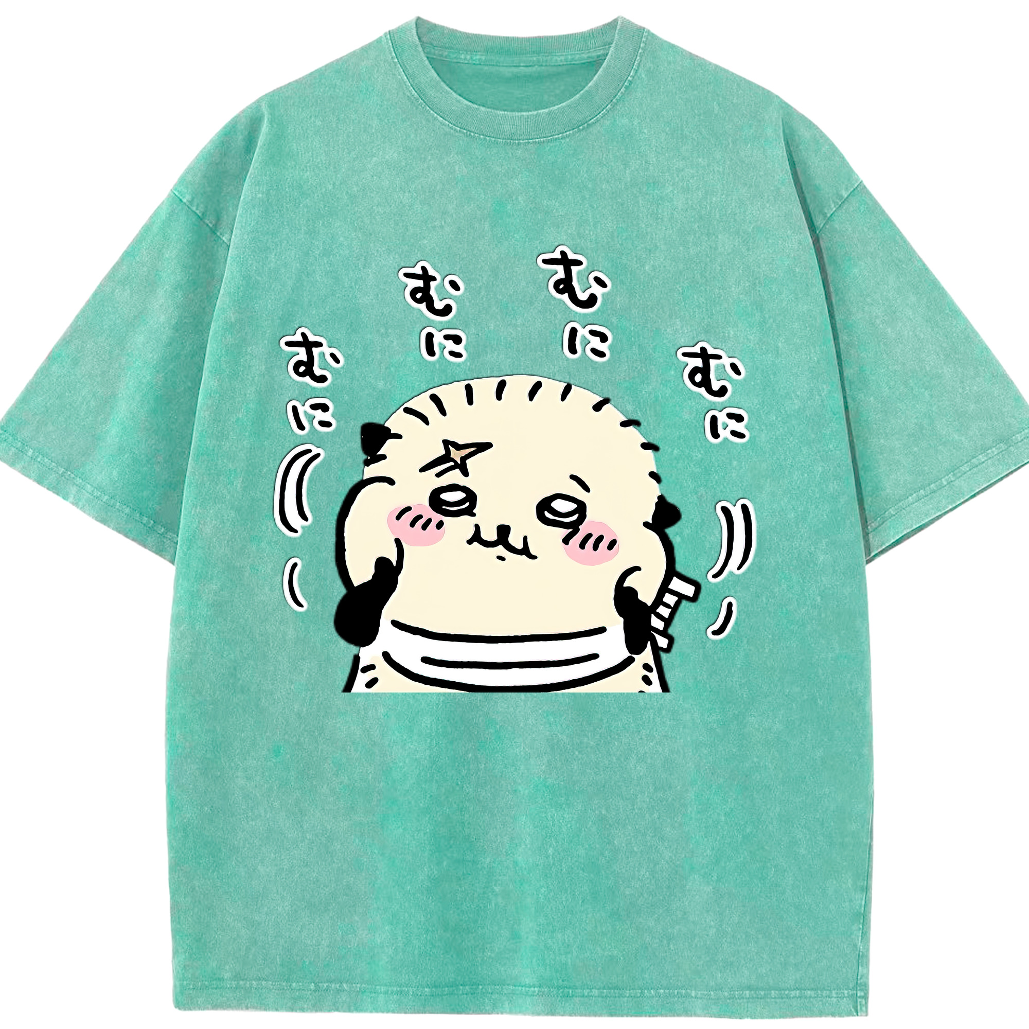 （画像用） ちいかわ ラッコ Chii-kawa Sea otter 綿100% ヴィンテージ風 半袖Tシャツ（フロントプリント）